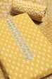 Mustard Cotton Blend Unstitched Suit Set image number 1