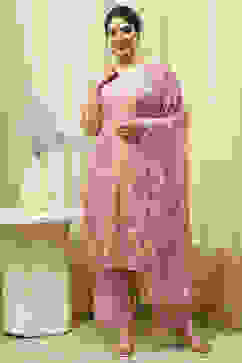 Coral Tissue Machine Embroidered Unstitched Suit Set image number 1