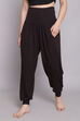 Teal Blue Viscose Blend Harem Pants image number 4