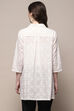 White Cotton Straight Kurta image number 3
