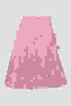 Pink Cotton Blend Short Top Lehenga Set image number 3