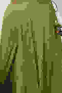 Olive Green Cotton Straight Kurta Sharara Suit Set image number 2