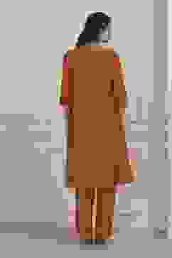 Orange Modal Straight Suit Set image number 4