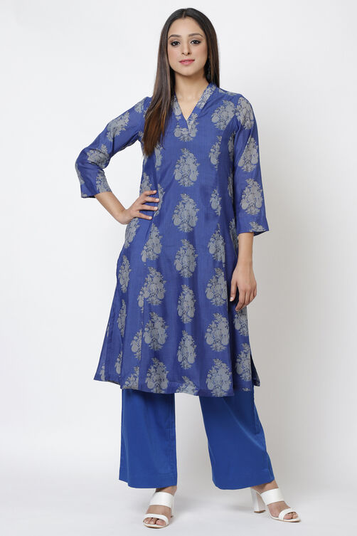 Pink Art Silk Kurta Pants Set image number 0