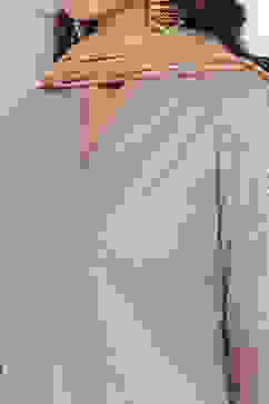 Grey Poly Metallic Cotton A Line Suit Set image number 1