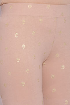 Beige Cotton Leggings image number 1