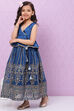 Plum Art Silk Flared Lehenga image number 3