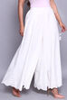 White Cotton Flared Palazzo Pants image number 0