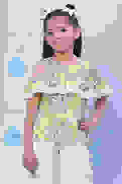 Lime Green Relaxed Printed Top image number 0