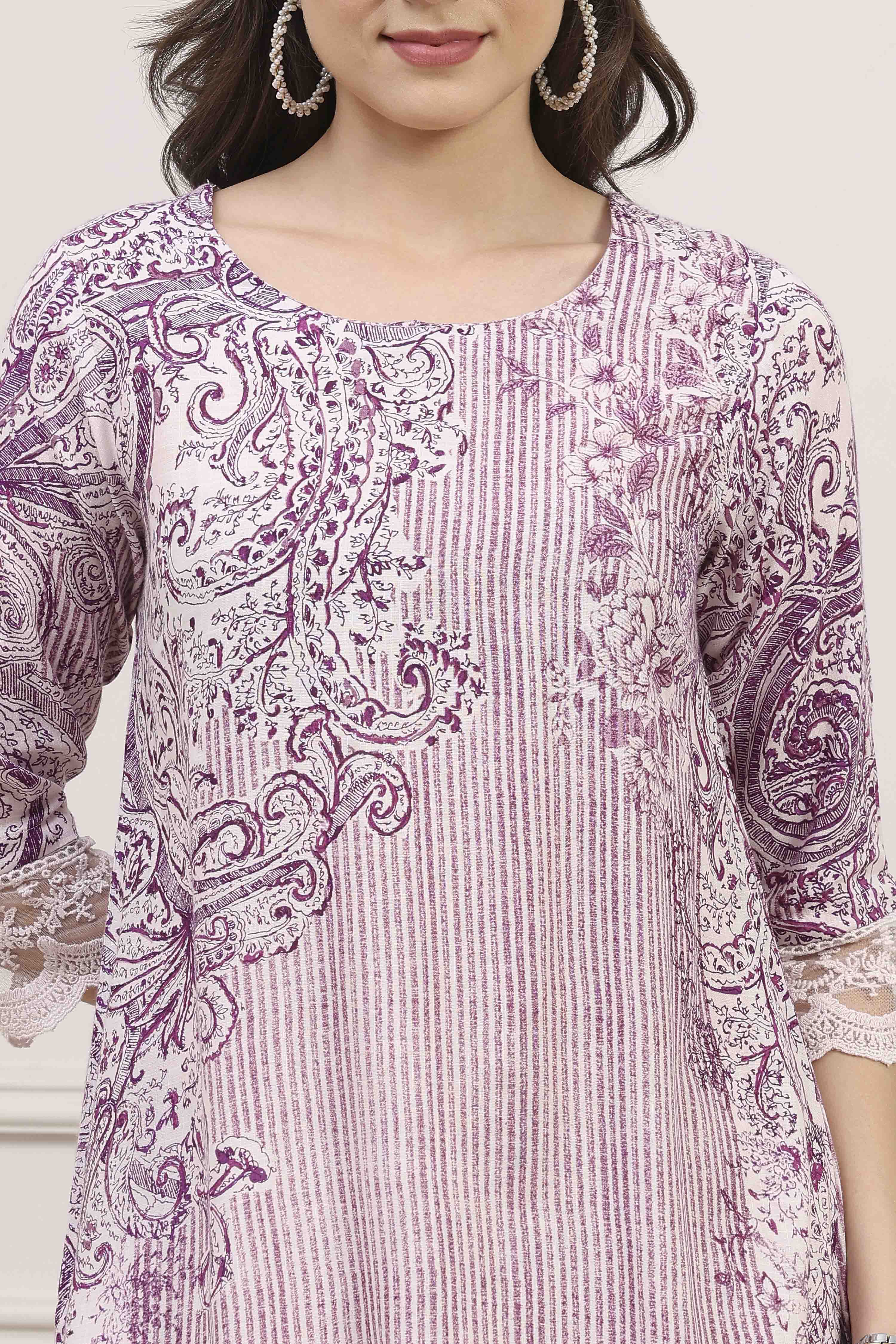 Green Viscose Rayon Printed Straight Kurta image number 1
