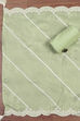 Green Tissue Machine Embroidered Unstitched Suit Set image number 3