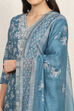 Mauve Linen Blend Digital Print Unstitched Suit Set image number 2
