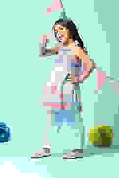 Powder Blue Cotton Straight 2 Piece Set image number 3