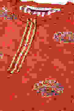 Rust & Indigo Rayon Straight Kurta Palazzo Suit Set image number 1