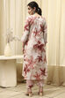 Pink Cotton Printed Floral Unstitched Suit Set image number 5