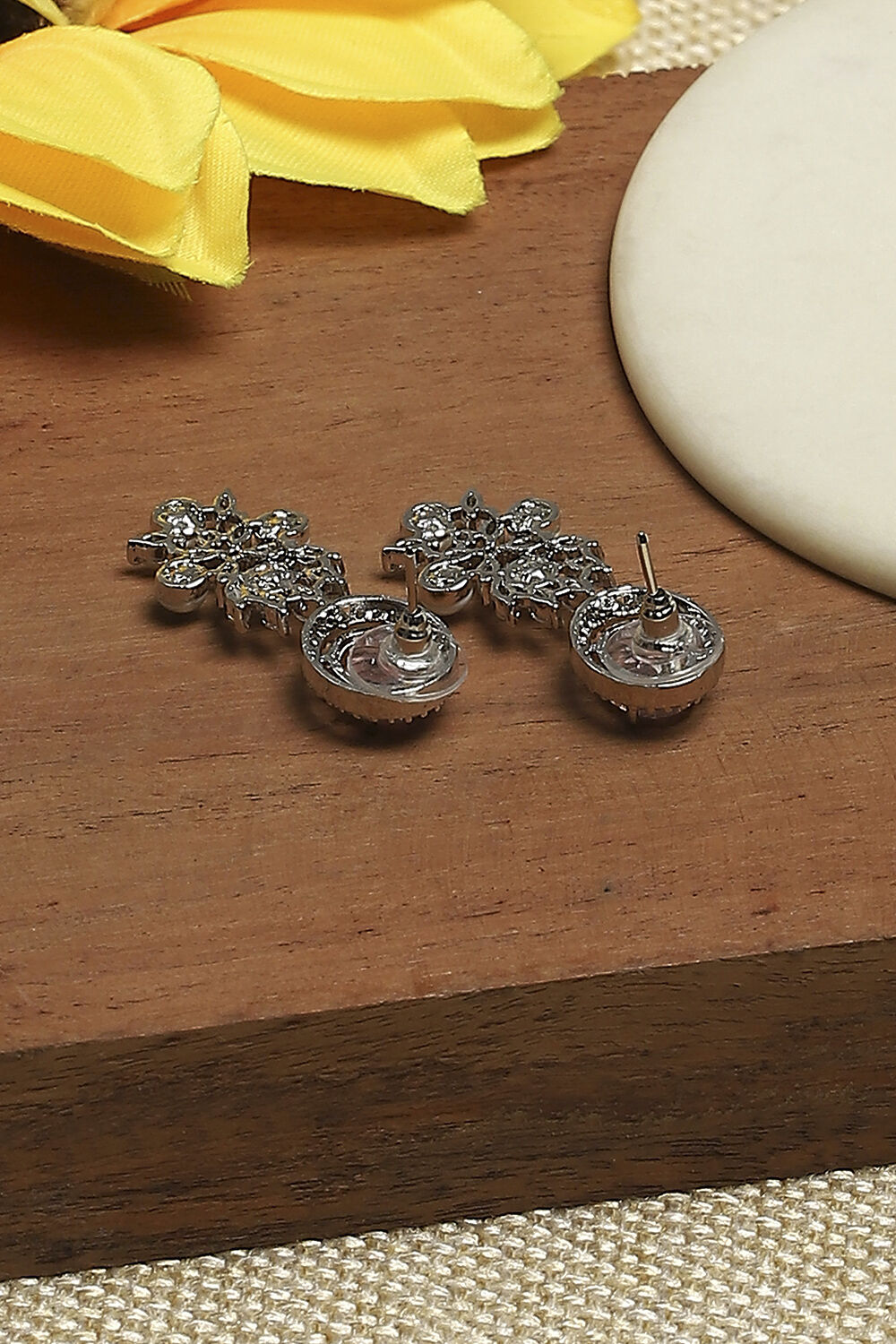 Light Pink Brass Danglers image number 2