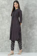 Red Poly Viscose Printed Kurta Set image number 3