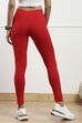 Off White Cotton Lycra Leggings image number 5