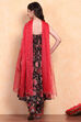 Black Viscose Blend Kalidar Suits image number 5