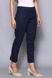 White Viscose Lycra Solid Pant image number 3