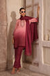 Peach Viscose Blend Straight Suit Set image number 6