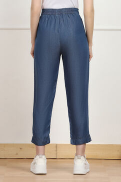 Light Blue Tencel Yarndyed Narrow Pant image number 5