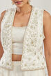 White Silk Chanderi Regular Saree image number 1