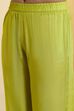 Llime Green Poly Chinnon Anarkali Suit Set image number 2