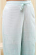 Turquoise Viscose Blend Straight Printed Fusion Set image number 2