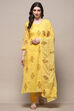 Pista Green Cotton Blend Unstitched Suit set image number 8