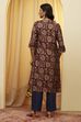 Maroon Polyester Straight Kurta image number 4