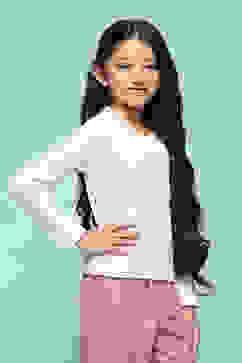 Off White Polyester Solid Sweater image number 3