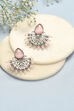 Oxidised Light Pink Brass Earrings image number 0