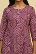 Purple Cotton Straight Kurta image number 1