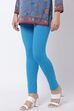 Off White Cotton Lycra Leggings image number 2