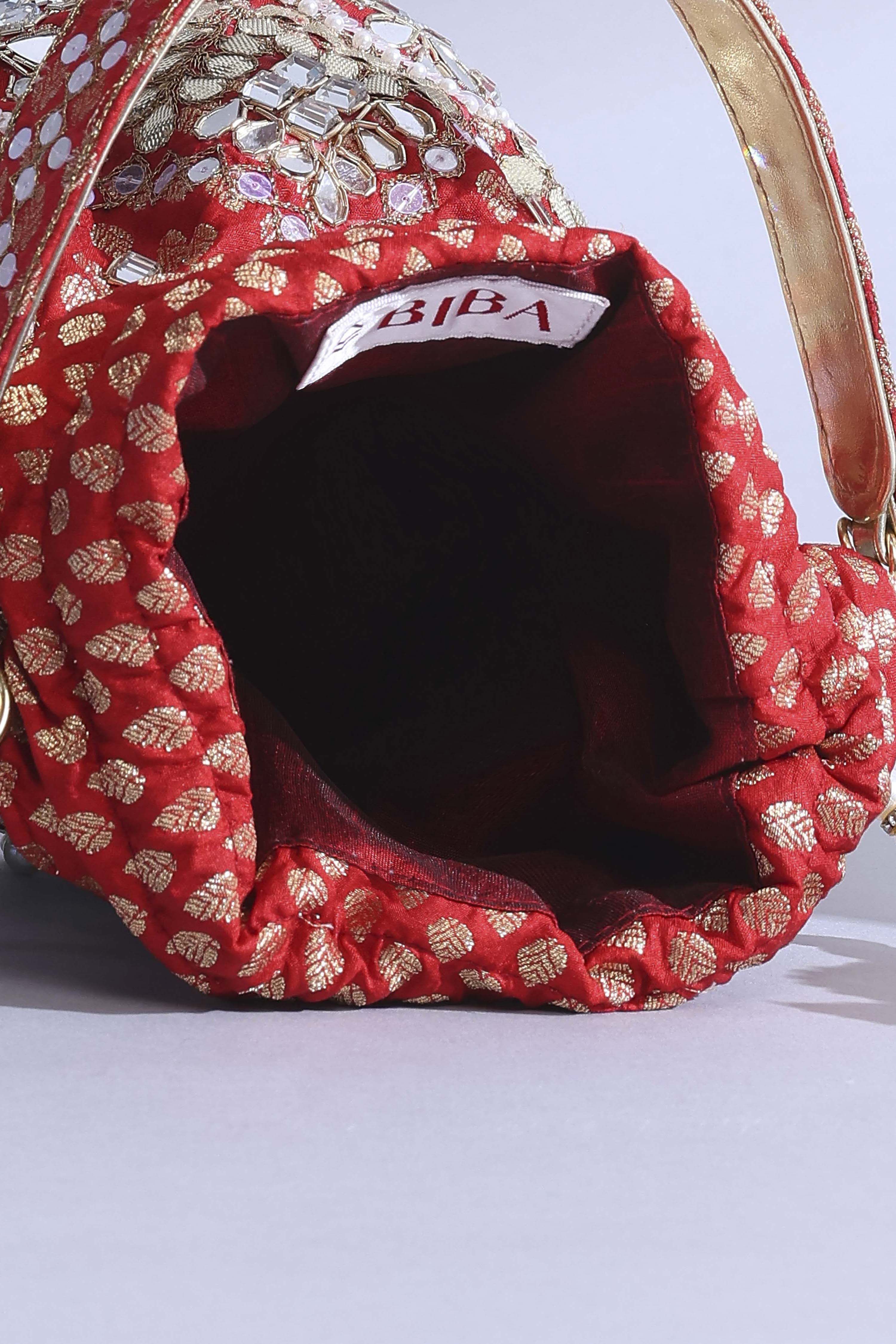 Red Polycotton Potli image number 7