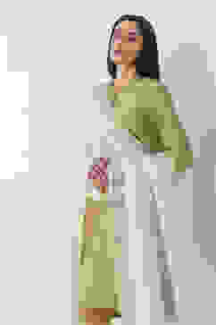 Off White Nylon Cotton Dupatta image number 3