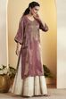 Black Metallic Viscose Poly Yarndyed Straight Kurta image number 3