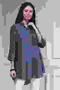 Blue Printed Straight Shirt image number 4