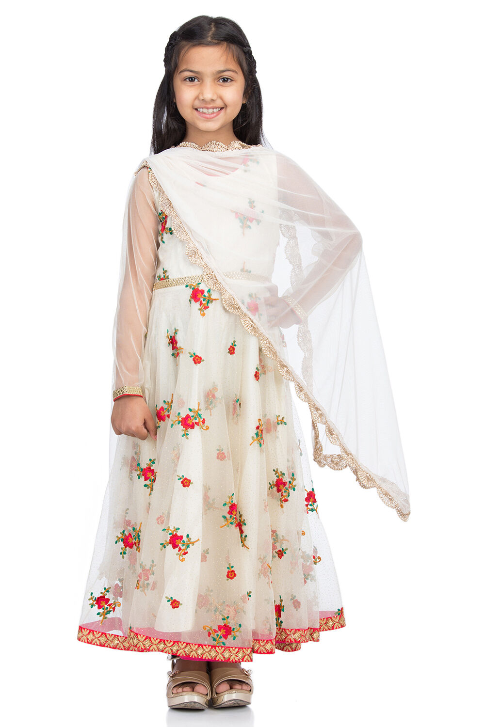 Beige Front Open Viscose Suit Set image number 0
