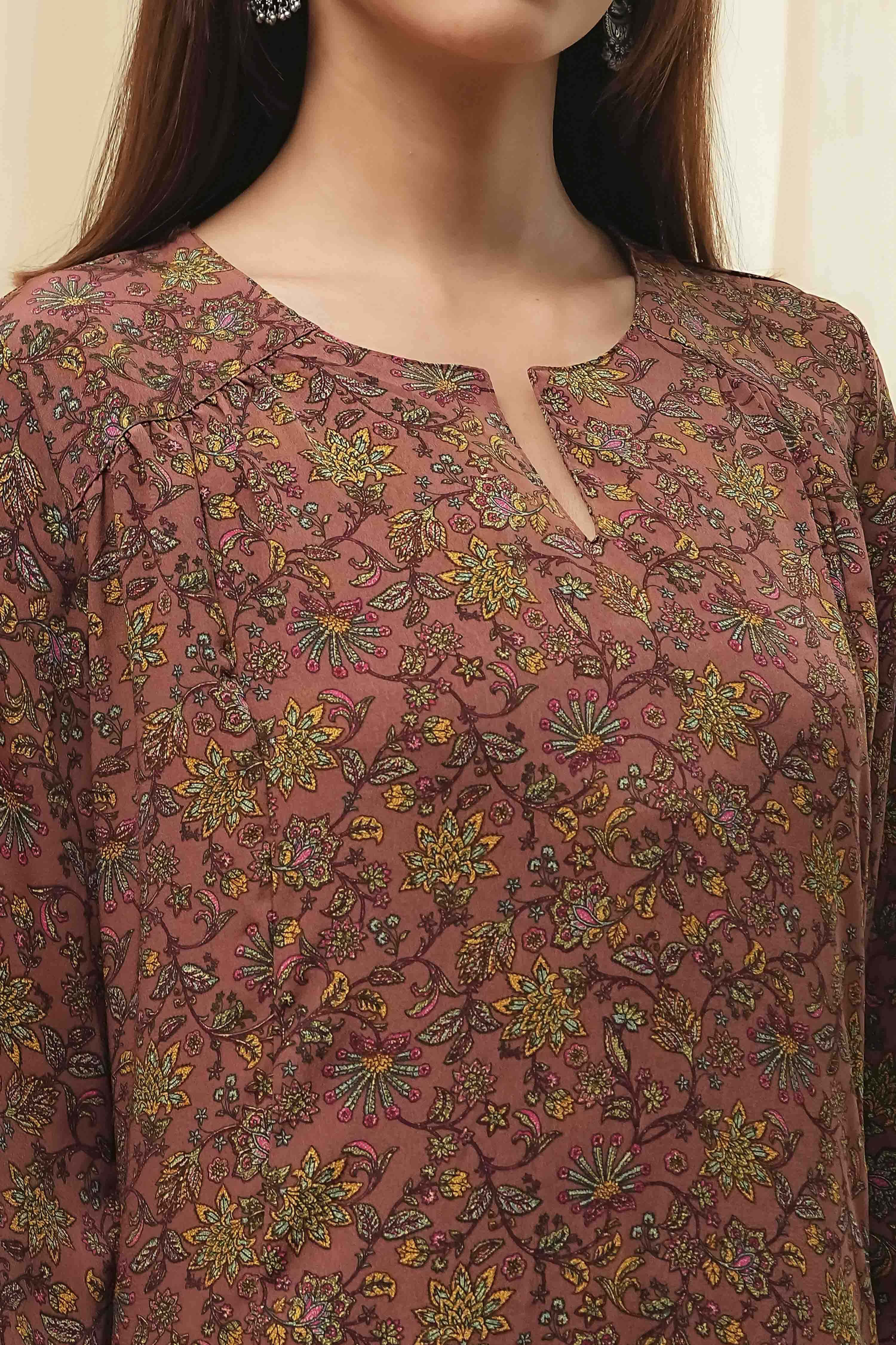 Green Art Silk Straight Suit Set image number 1