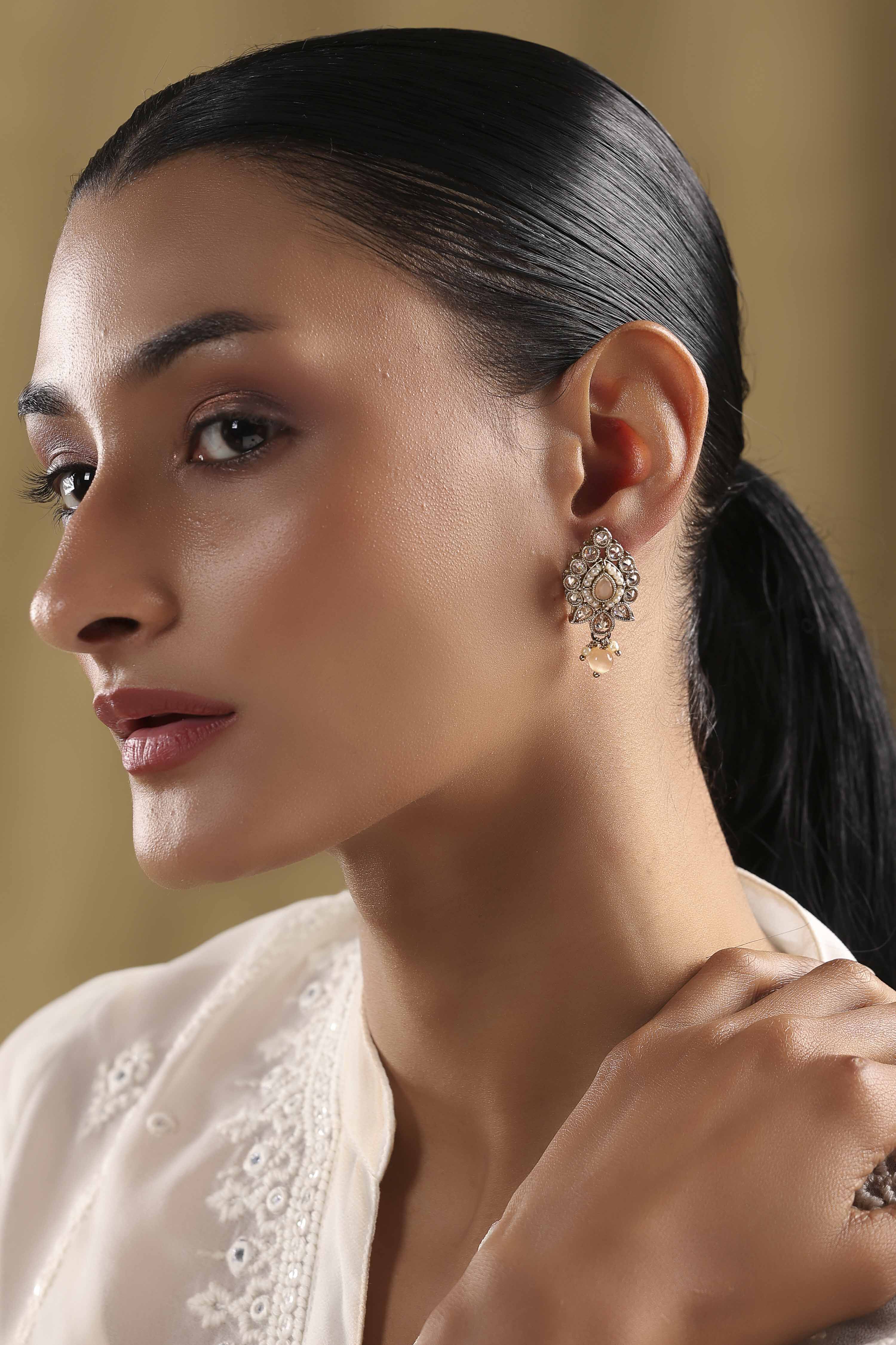 Peach Alloy Drop & Danglers image number 3