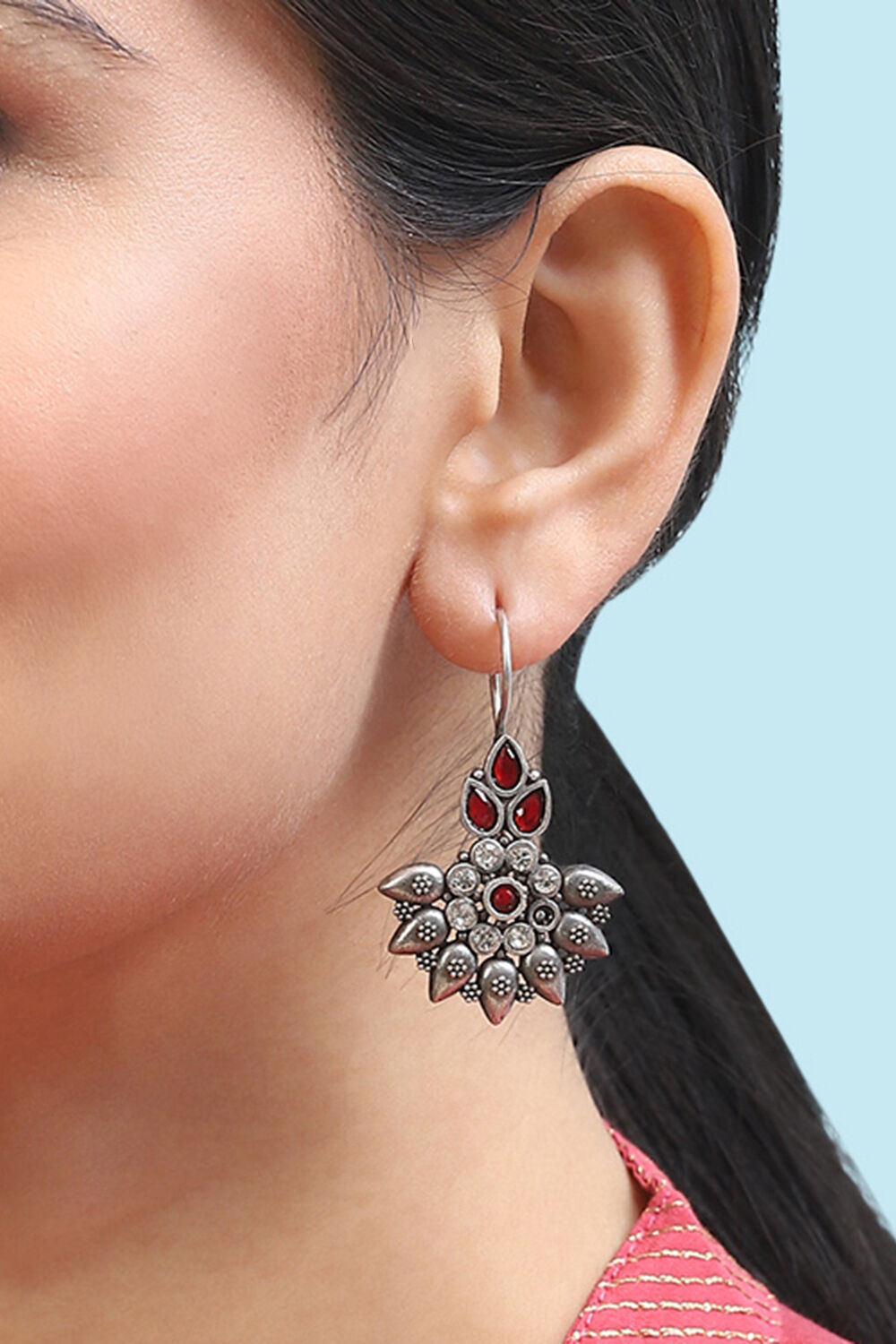 Red Brass Earrings image number 1