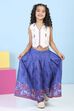 Blue Cotton Printed Straight Suit Set