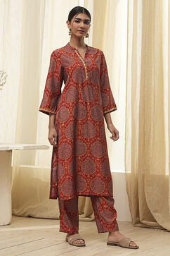 Rust Red Printed Co-ord Set image number 4