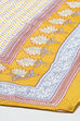 Blue Cotton Screen Printed Unstitched Suit Set image number 4