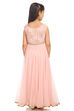 Pink Anarkali Poly Cotton Dress image number 4