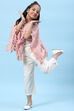 Off White Nylon Yarndyed Top image number 5