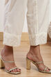 Off White Cotton Regular Solid Palazzo image number 6