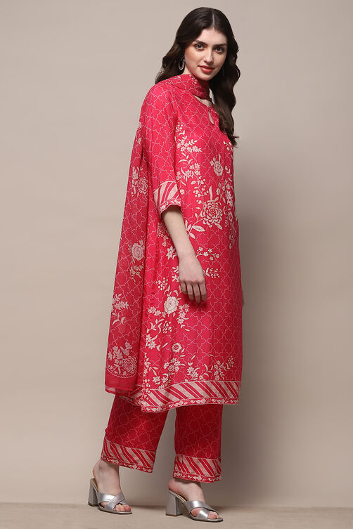 Indigo Rayon Straight Suit Set image number 6